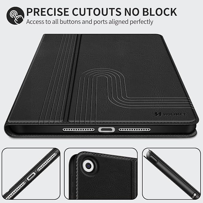 H HOLIMET Case for iPad 9th Generation 10.2 Inch 2021 iPad 8th 7th Generation 2020/2019 with Pencil Holder Vegan Leather Auto Sleep/Wake Smart Shockproof Protective Cover