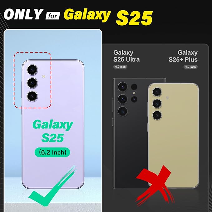 TUCCH Wallet Case for Galaxy S25 5G, Magnetic PU Leather Kickstand [RFID Blocking] Card Slot Folio Cover with [TPU Shockproof Inner Shell] Compatible with Galaxy S25 6.2" 2025, Blue & Lake Blue