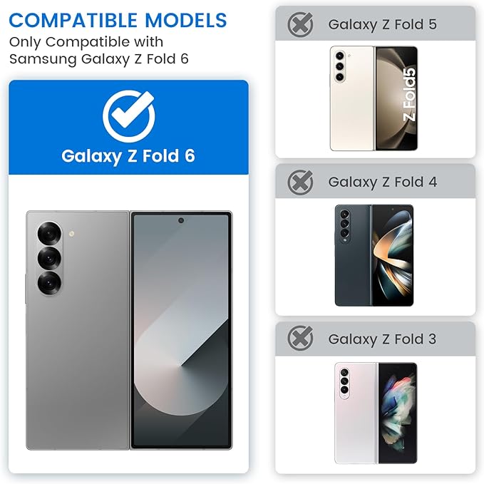 VEGO for Galaxy Z Fold 6 Case with Belt Clip Holster, 360°Ring Magnetic Kickstand & Camera Cover & Front Screen Protector & Hinge Protection Shockproof Cover for Z Fold 6 - Classic Red