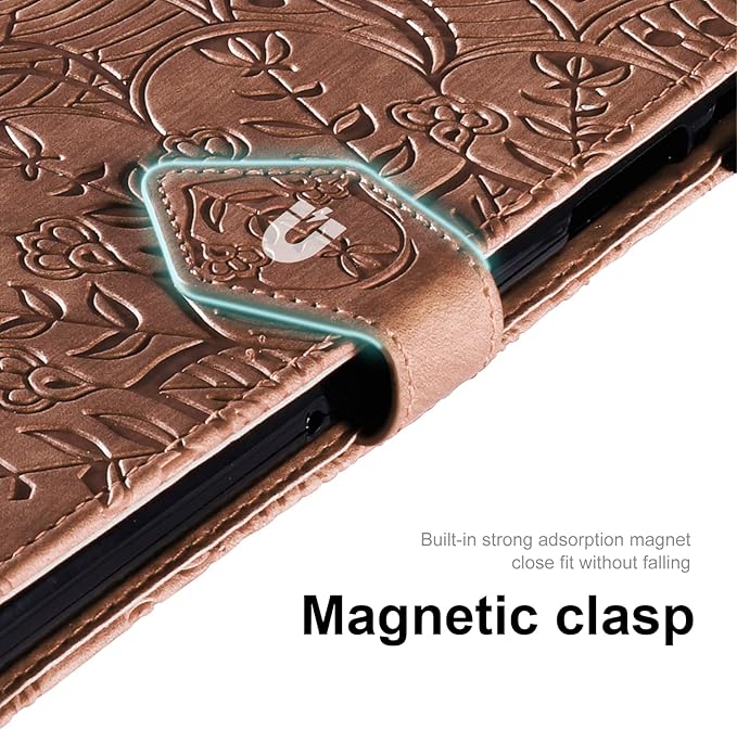 Case for Samsung Galaxy Tab A9 Plus 11 Inch 2023 Tablet Cover PU Leather Magnetic Closure Protective Card Slots Wallet for Samsung Galaxy Tab A9 Plus 11 Inch 2023 Brown