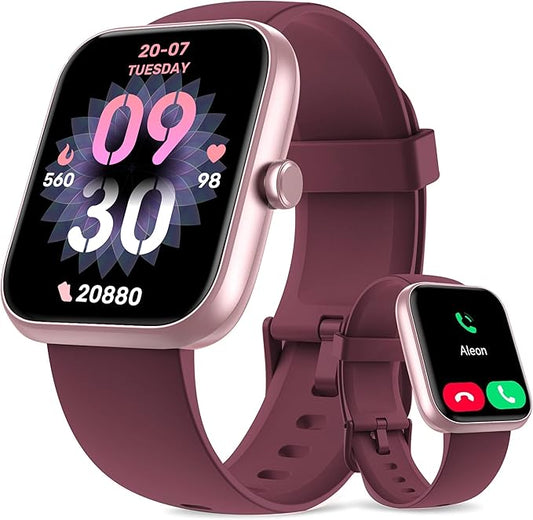 Smart Watch, 44mm Smartwatch Answer Make Calls, Alexa 1.83" Fitness Watch, IP68 Waterproof Fitness Tracker Women Men, Heart Rate/Sleep Monitor, 100+ Sports Pedometer Watch for Android & iOS Phone