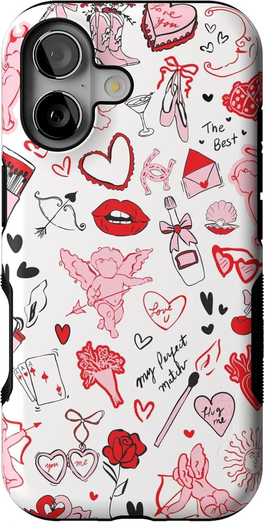 Casely iPhone 17 Case | Cupid's Touch | Collage | Bold Protective Design | Compatible with MagSafe