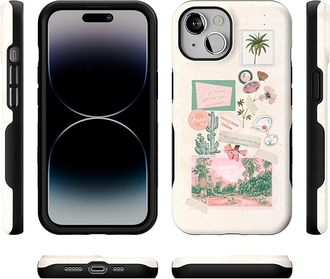 Casely iPhone 14 Case | Vintage Vacay | FashionPass x Casely | Compatible with MagSafe | Bold Protective Design