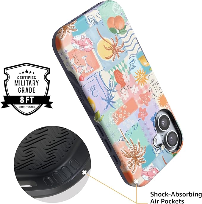 Casely iPhone 17 Case | Tropical Heat | Beachy Collage | Compatible with MagSafe | Bold Protective Design