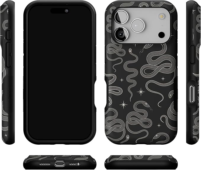Casely iPhone 17 Pro Case | We're Ready for It | Black Serpent | Bold Protective Design | Compatible with MagSafe