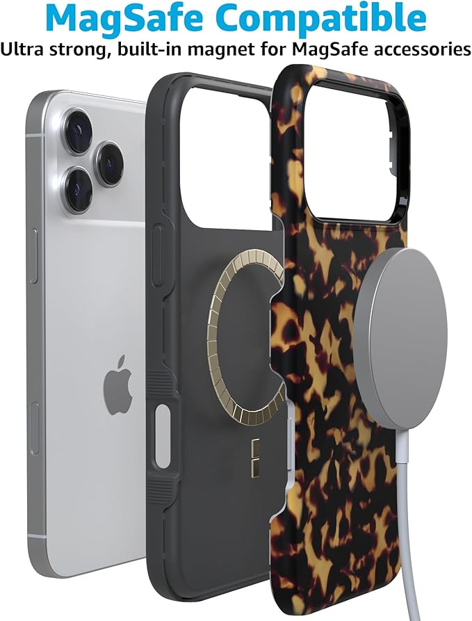 Casely iPhone 17 Pro Case | Shell Shocked | Tortoise Print | Compatible with MagSafe | Bold Protective Design