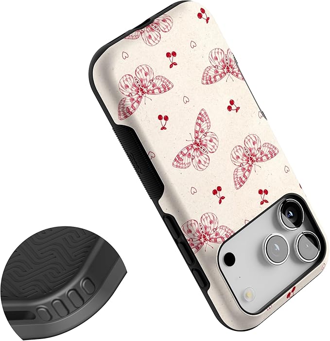 Casely iPhone 17 Pro Case | Heart Flutters | Butterfly | Bold Protective Design | Compatible with MagSafe