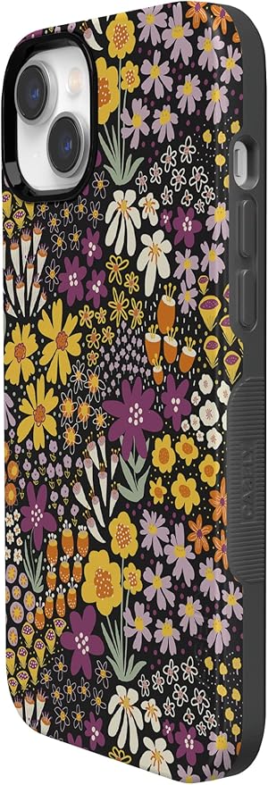 Casely iPhone 14 Case | Falling for You | Plum Floral | Compatible with MagSafe | Bold Protective Design