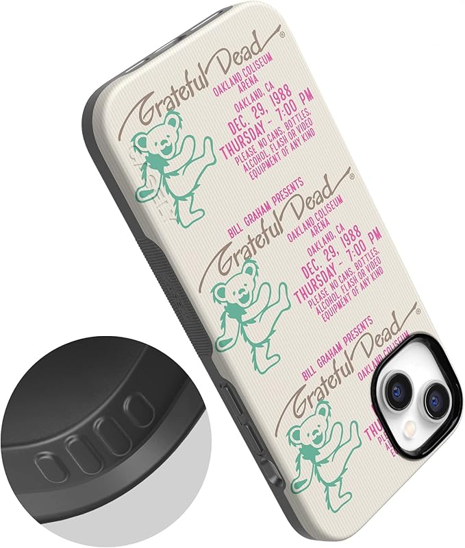 Casely iPhone 14 Case | Miracle Ticket | Grateful Dead Vintage | Compatible with MagSafe | Bold Protective Design