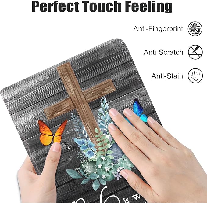 Case for Samsung Galaxy Tab A7 10.4 inch 2022/2020 (SM-T500/T503/T505/T507/T509), Premium PU Leather Stand Folio Cover with Auto Sleep/Wake, Bible Verse Psalm 46:5