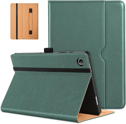 DTTO for Samsung Galaxy Tab A9 Plus 11 inch Case 2023, Premium Leather Business Folio Stand Cover with Hand Strap for Galaxy Tab A9+ 11'' 2023 Model (SM-X210/X216/X218)-Auto Wake/Sleep, Midnight Green