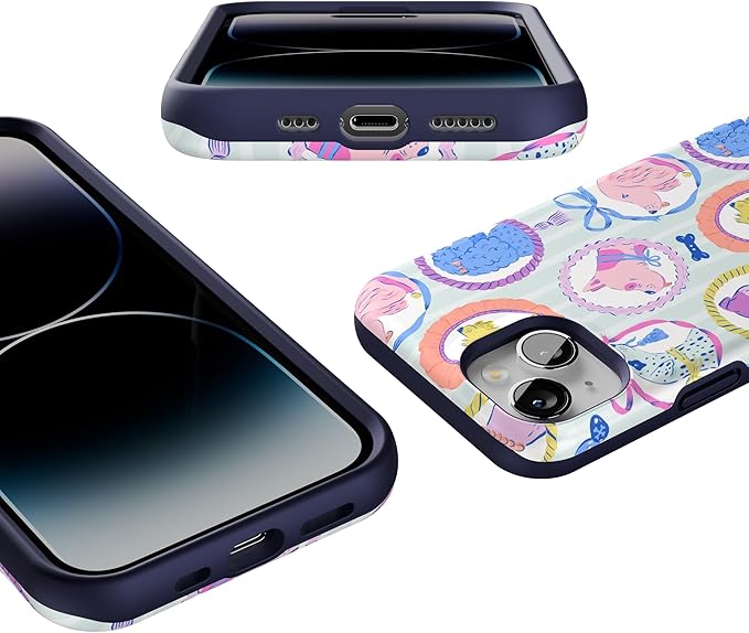 Casely iPhone 14 Case | Chateau Pups | French Dog | Compatible with MagSafe | Bold Protective Design