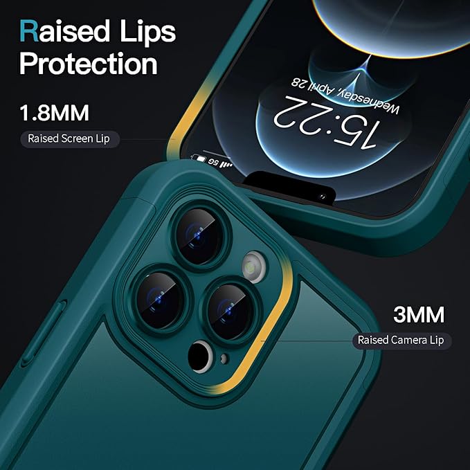 COOLQO Magnetic for iPhone 12 Pro Case, Compatible with MagSafe, Dual Layer Design Military Grade Protection, Translucent Matte Scratch-Resistant Back Protective Shockproof Phone Case, Green