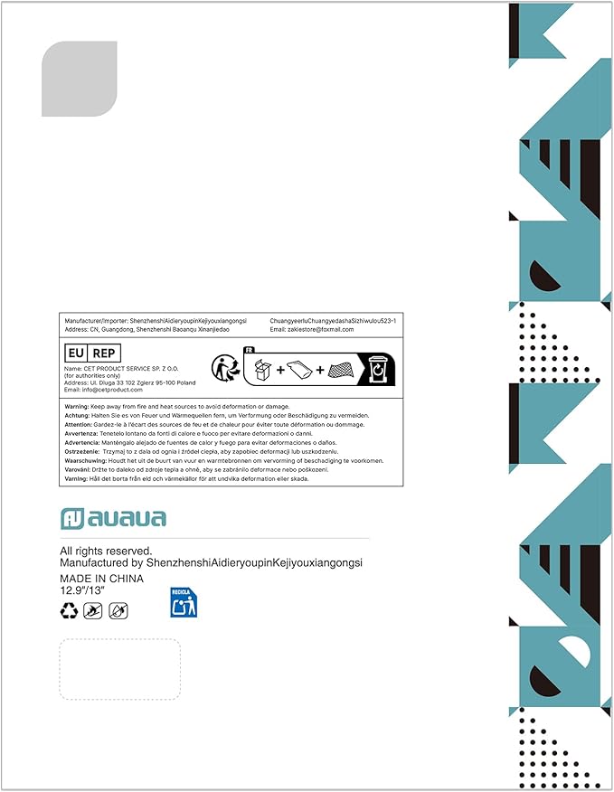 auaua Case for iPad Pro 13 Inch 2024 (M4), with Pencil Holder and Pocket, Multiple Viewing Angles, Magnetic Closure, Auto Sleep/Wake (Black)