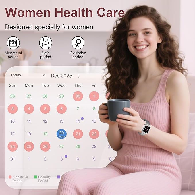 Smart Watch, Colesma 1.59" HD Smart Watches for Women, Answer/Make Call Fitness Tracker Watch for Android iPhone, Sleep/Heart Rate/SpO2/Blood Pressure Monitor, 180+ Dials, Waterproof Watches for Women