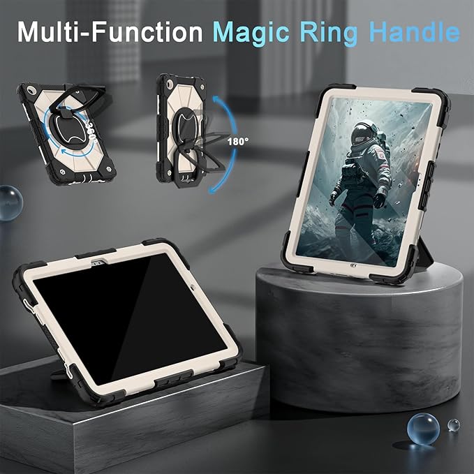 Case for Samsung Galaxy Tab A9+/A9 Plus 11 Inch (SM-X210/X216/X218) with Screen Protector/Rotating Stand/Pen Holder,Military Grade Shockproof Cover for Galaxy Tab A9 Plus Cases