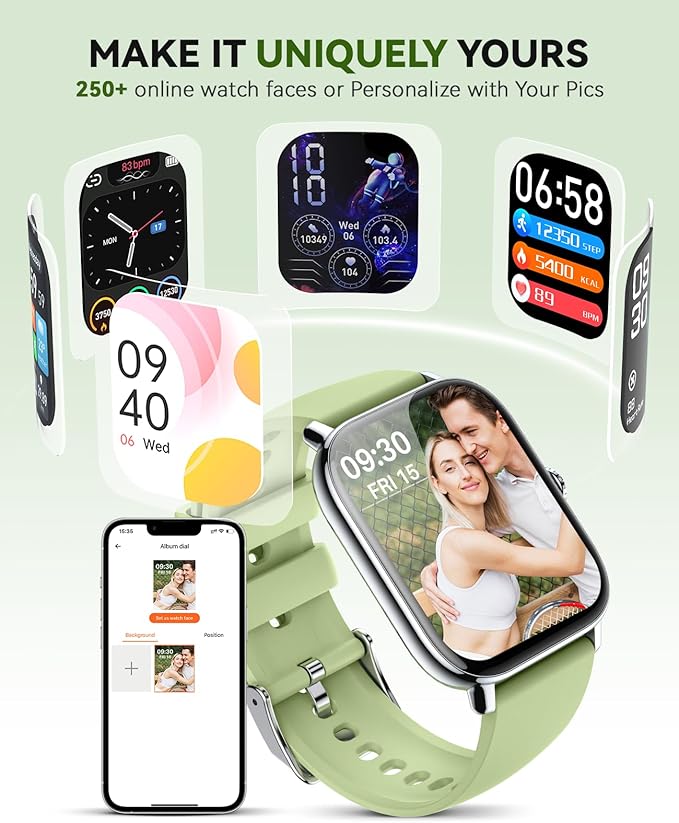 Smart Watch for Women Men- Answer/Make Call, 2025 IP68 Waterproof Fitness Step Sleep Tracker Watch with Monitor Activity Counter Smartwatch for Andriod iPhone iOS Samsung Compatible