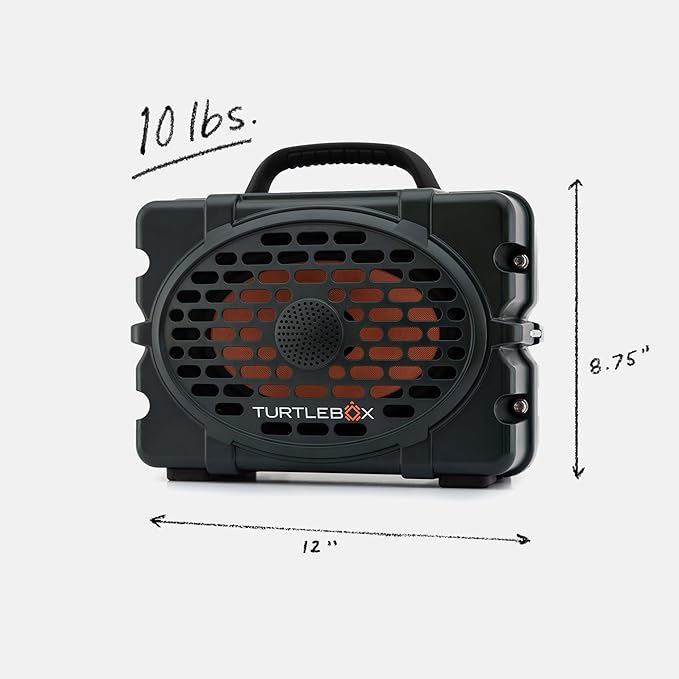 Turtlebox Original Gen 3: Portable Outdoor Bluetooth Speaker – Ultra-Loud (120dB), Waterproof (IP67), Rugged, Impact-Resistant, 3-Day Battery | Party Mode: Unlimited Pairing Stereo, Green/Burnt Orange