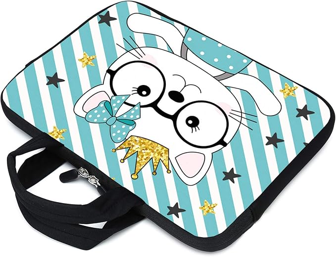 Laptop Sleeve Case 11.6 Inch 12 Inch Neoprene Laptop SleeveNotebook Computer Pocket CaseChromebook CaseTablet Briefcase Carrying Bag Compatible for Men， Women ，Boys， Girls (Cute cat)