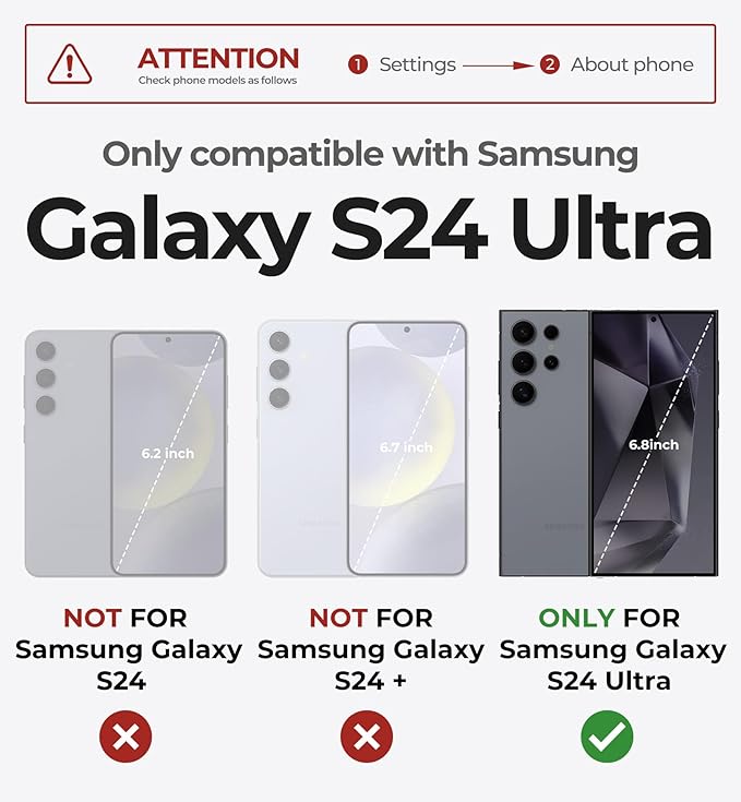 Dexnor for Samsung Galaxy S24 Ultra Case with Built-in Slide Camera Cover & Screen Protector & Kickstand, Shockproof Rugged Case Full-Body Bumper Protective Cover for Galaxy S24 Ultra (2024),Navy Blue