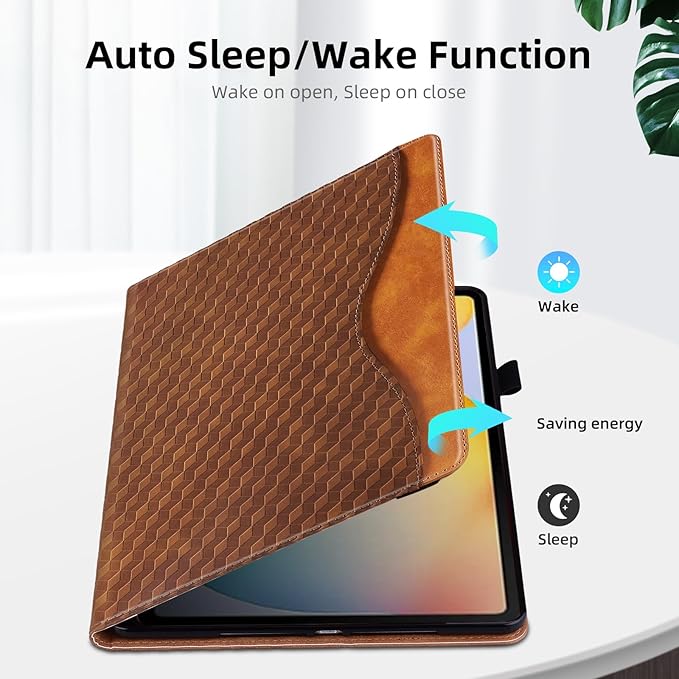 Case for Samsung Galaxy Tab S6 Lite 2024/2022/ 2020 10.4 inch Case PU Leather Card Holder (SM-P620/P625/P613/P619/P615/P610) Multi-Angle Galaxy Tab S6 Lite, Brown