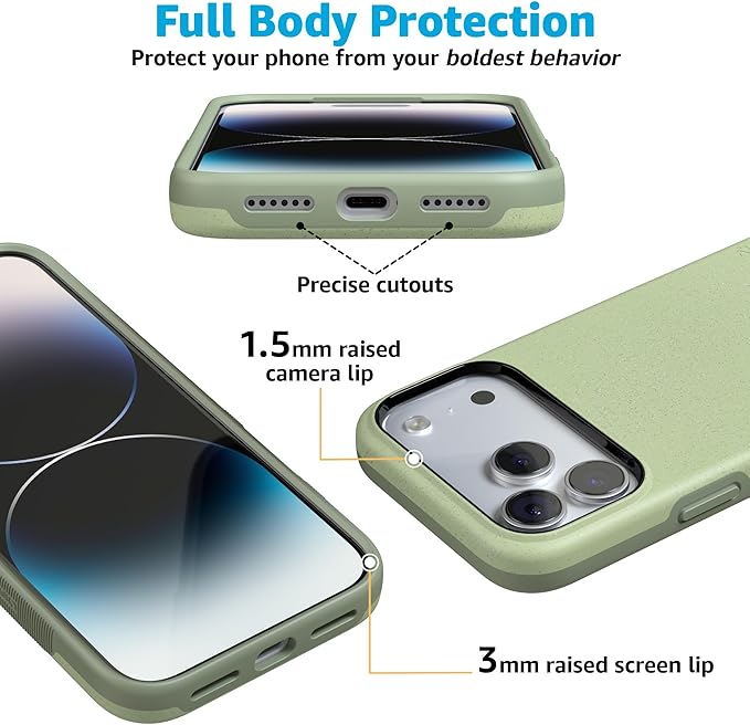Casely iPhone 17 Pro Case | Kiwi Kiss | Matcha Green Shimmer | Compatible with MagSafe | Bold Protective Design