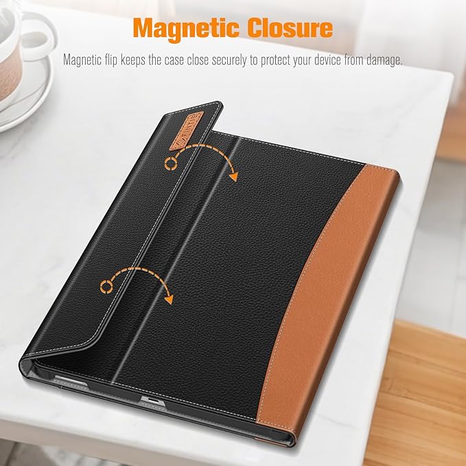 Fintie Case for Samsung Galaxy Tab S10 FE Plus 13.1 Inch 2025 Model (SM-X620/X626) with Built-in S Pen Holder, Multiple Angle Portfolio Business Cover with Pocket Auto Sleep/Wake, Black