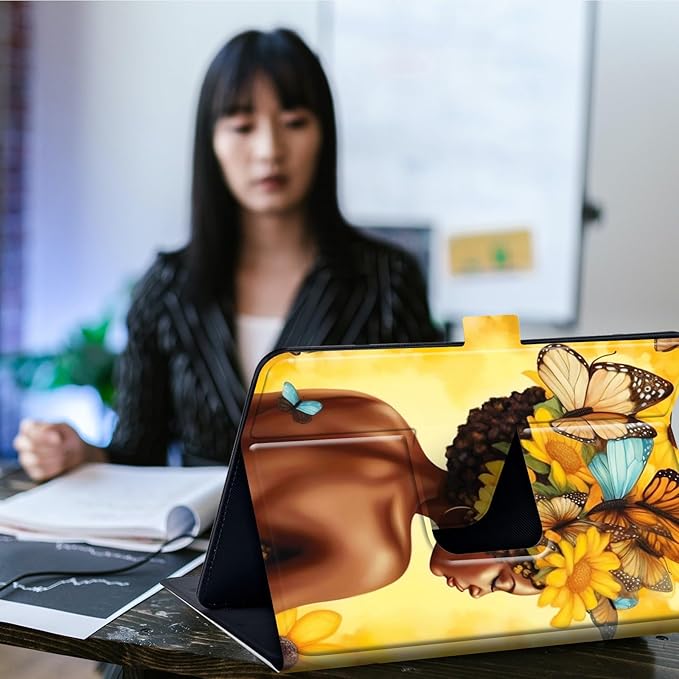 Case for Lenovo Tab P11 Pro Gen 2 11.2" 2022,Mxfdegf 360 Degree Rotating Stand and Magnetic Closure Case for 11.2 inch Lenovo Tab P11 Pro 2nd Generation,African Butterflies Girl