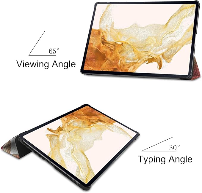 Smart Case for Samsung Galaxy Tab S10+ 2024/Tab S9 FE+/S9+ 2023 12.4-Inch, Ratesell Lightweight Trifold Stand Smart Case Cover with Auto Wake/Sleep Flower