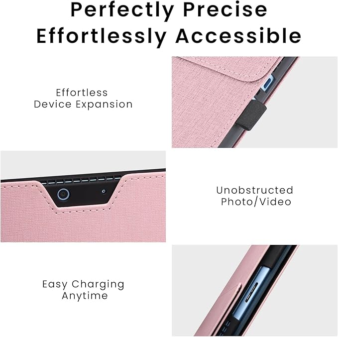 Omnpak Microsoft Surface Pro 11/10/9 Case, Lightweight Protective, Multiple Angle, Stylus Holder, Designed for Surface 11th Edition AI 2024/Pro 9 5G 13" 2022, Compatible with Type Cover Keyboard