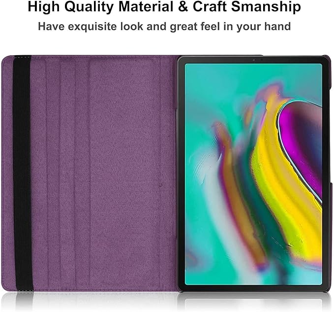 Case for Samsung Galaxy Tab A9+/A9 Plus 11'' 2023 (SM-X210/X216/X218), 360 Degree Rotating Stand Case Smart Protective Cover, with Stylus Pen,Screen Film (Purple)