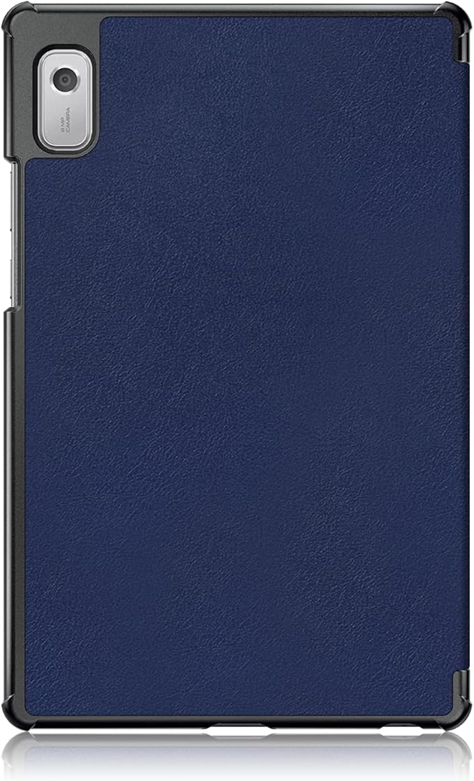 Epicgadget Case for Nook 9" Lenovo Tablet (2024) / Lenovo Tab M9 (TB-310FU, 2023 Released) 9 Inch Display Tablet - Slim Lightweight Trifold Shell Stand Cover Case + 1 Random Stylus (Navy Blue)