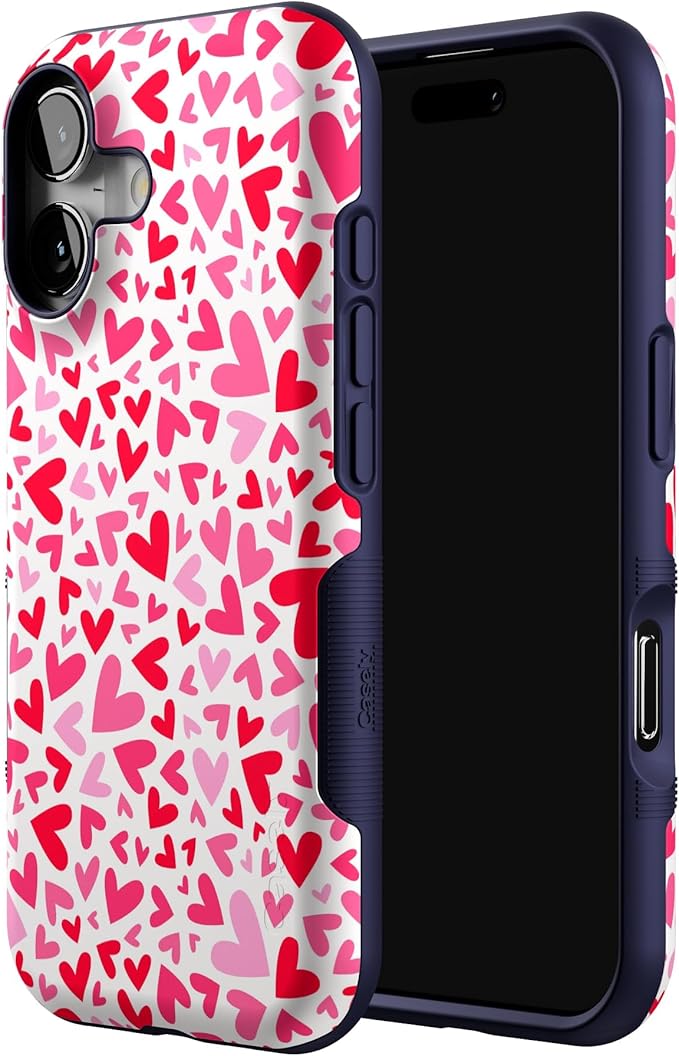 Casely iPhone 17 Case | XOXO | Candy Hearts | Bold Protective Design | Compatible with MagSafe