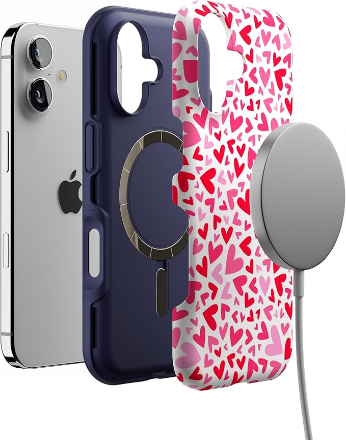 Casely iPhone 17 Case | XOXO | Candy Hearts | Bold Protective Design | Compatible with MagSafe