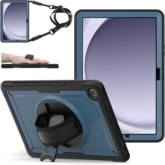 ZenRich Case for Samsung Galaxy Tab A9 Plus / A9+ 5G 11" 2023 (SM-X210/X216/X218),Heavy Duty Shockproof Protective Case with 360 Rotating Kickstand Hand & Shoulder Belt for Galaxy Tab A9 Plus 11 inch