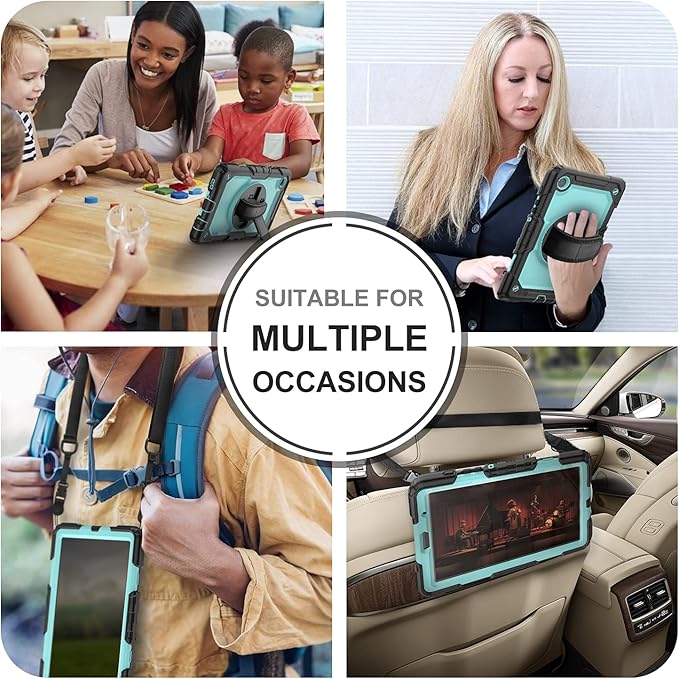 Case for Samsung Galaxy Tab A7 Lite 8.7-inch 2021 (SM-T220/T225), Protective with Screen Protector/Hand Strap/Pen Holder, Sturdy Shockproof for Samsung A7 Lite Tablet Case (SkyBlue)