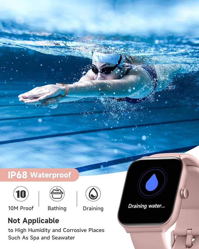 Smart Watch for Women Alexa Built-in, 1.95" Fitness Tracker with Answer/Make Calls, IP68 Waterproof/Heart Rate/Sleep Tracker/100 Sport Modes, Fitness Watch Compatible Android iOS