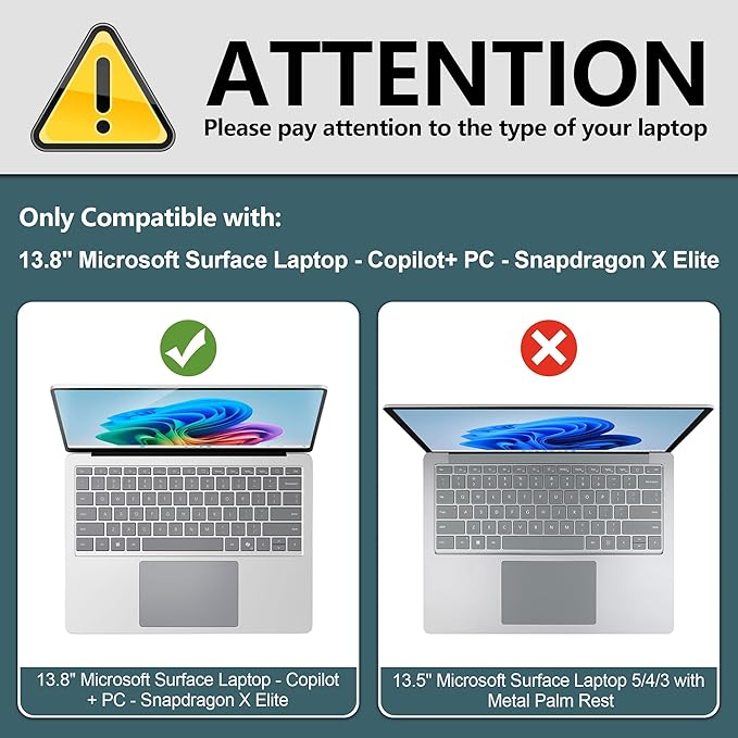 Batianda Customizable Case for 13.8 inch Microsoft Surface Laptop 2024 (7th Edition) with Fold Kickstand - Heavy Duty Shockproof Stylish & Durable Protective Cover