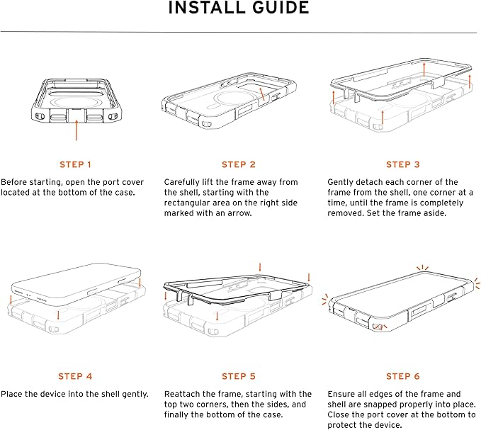 URBAN ARMOR GEAR UAG Designed for iPhone 17 Pro Case Trooper - Compatible with MagSafe Full Body with Port Protection Transparent Military Grade Full Body Protective Cover, Clear/Ash