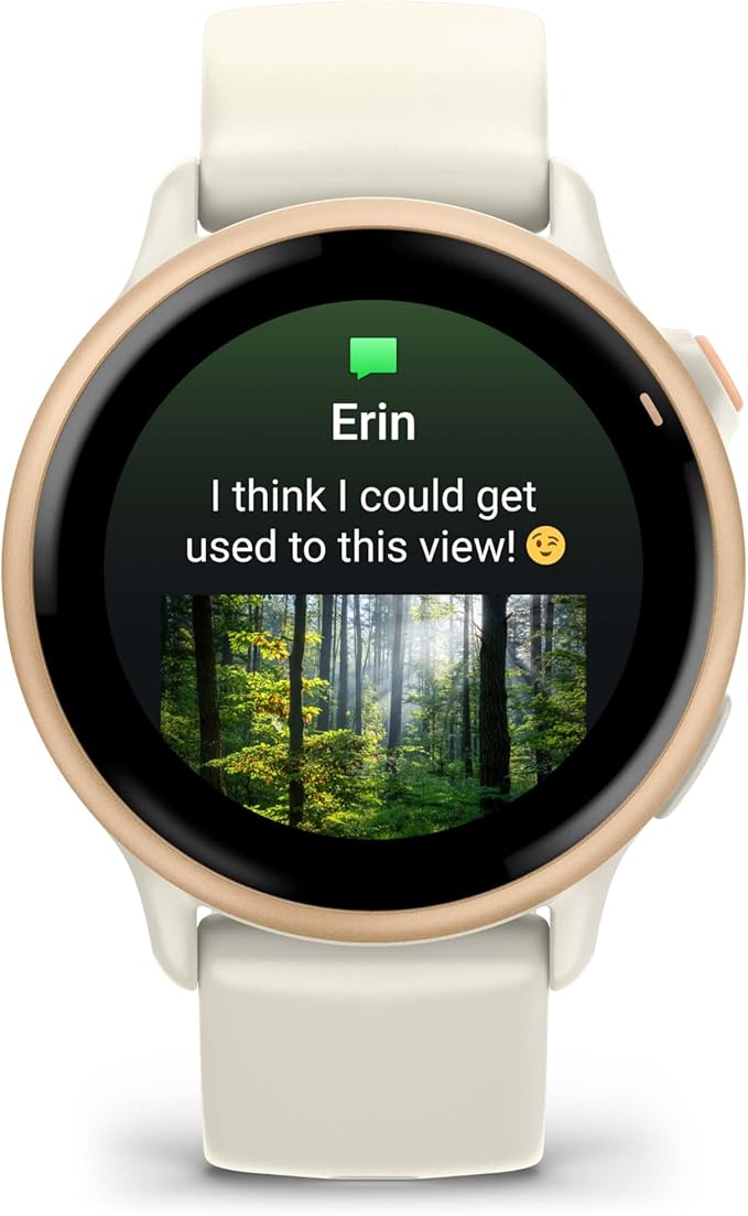 Garmin vívoactive® 6, Health and Fitness GPS Smartwatch, AMOLED Display, Up to 11 Days of Battery, Metallic Pink Dawn with Bone Band