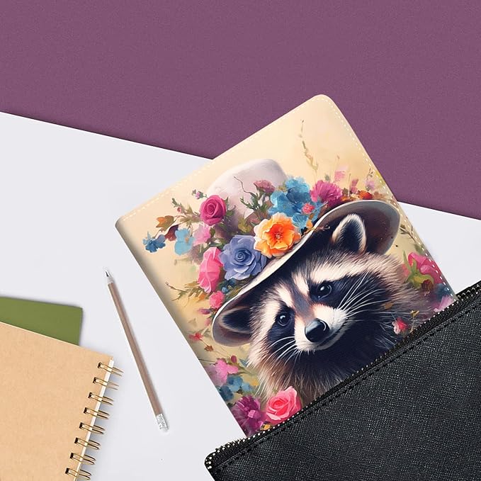 Case for Samsung Galaxy Tab A9 Plus 11 inch 2023，Slim Fit Foldable Standing Cover Case with Auto Sleep/Wake for Galaxy Tab A9+ 11’2023 (SM-X210/X216/X218)，Raccoon Flower Crown Animals