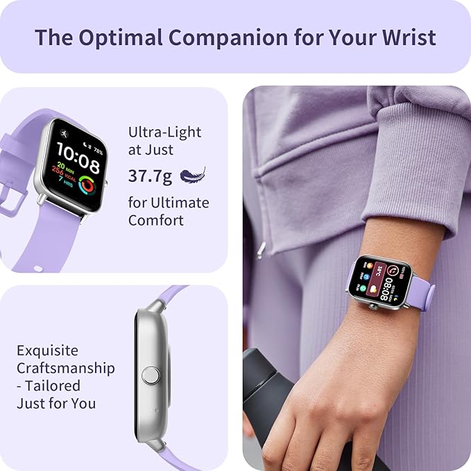 Gydom Smart Watches for Women, Alexa Built-in, 1.8" Activity Fitness Tracker, Make/Answer Call, Heart Rate/Sleep/SpO2 Monitor, Pedometer, IP68 Waterproof Watch for Android iPhone, 101+ Sport Modes