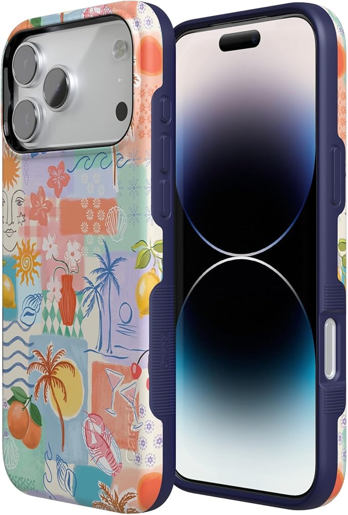 Casely iPhone 17 Pro Case | Tropical Heat | Beachy Collage | Compatible with MagSafe | Bold Protective Design