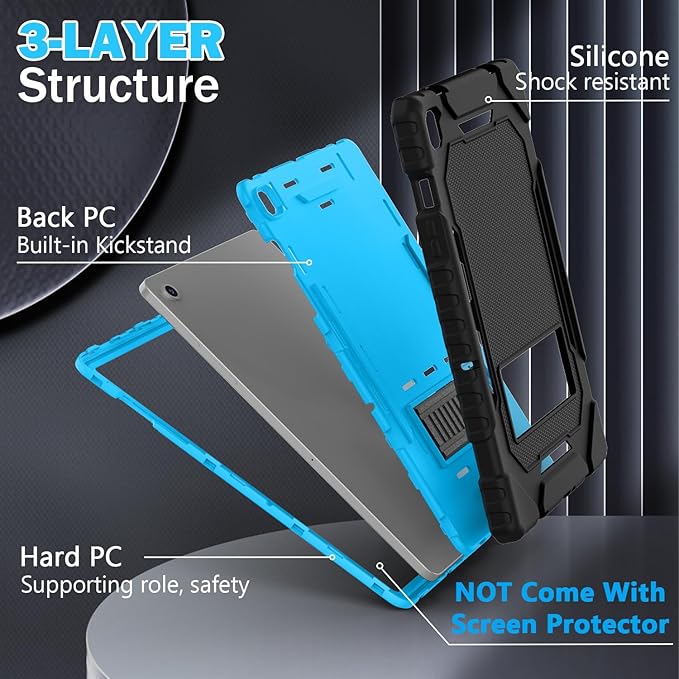 Grifobes for Samsung Galaxy Tab A9 Plus 11 Inch 2023 Cases, Heavy Duty Shockproof Rugged Cover for New Samsung Tablet A9+ 11" / 10.9" Case (SM-X210/X216/X218) with Kickstand for Kids, Black+Blue