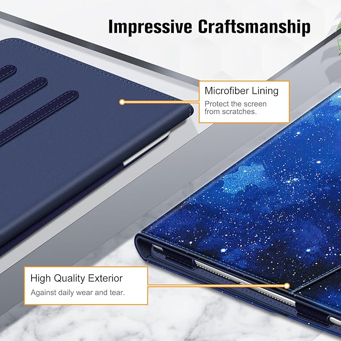 Fintie Case for iPad 9th / 8th / 7th Generation (2021/2020/2019) 10.2 Inch - [Corner Protection] Multi-Angle Viewing Stand Cover with Pocket & Pencil Holder, Auto Sleep Wake, Starry Sky