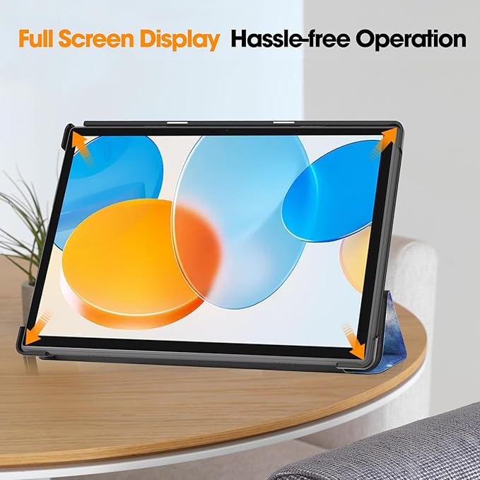 Case for TECLAST M40 Pro 10.1 inch Tablet, Folding Folio Ultra-Thin PU Leather Stand Case Cover for TECLAST / P20HD / P20S Outer Space