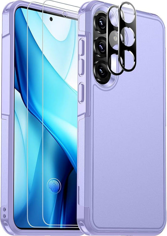 Red2Fire for Samsung Galaxy S25 Case, [Military Grade Drop Protection] Heavy Duty Full Body Shockproof Protection Non-Slip Phone Case for S25 Case 6.2 inch,Light Purple