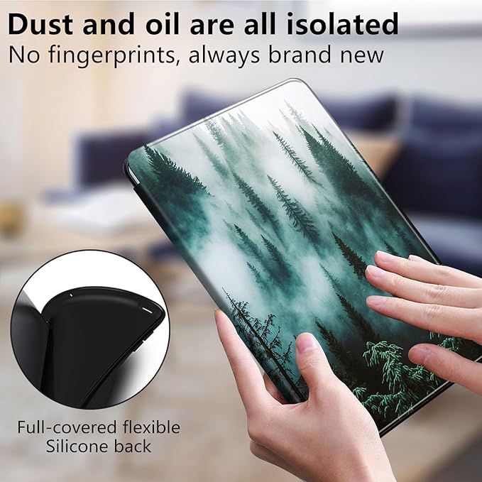 Case for Lenovo Tab P11 Plus Case 2021 (TB-J616F / J616X), 360 Degree Rotating Folding Stand,with Auto Sleep/Wake Case for Lenovo Tab P11 11” 2020 (TB-J606F TB-J606X),Nature Mountain Forest