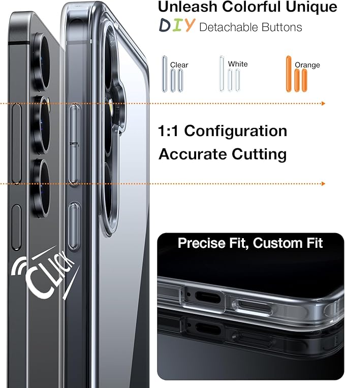 TORRAS Guardian Shockproof for Samsung Galaxy S25 Plus Case, [Non-Yellowing] [12FT Military-Grade Protection] Transparent Slim Case for Samsung S25 Plus Case, Diamond Clear, Hard, 6.7''