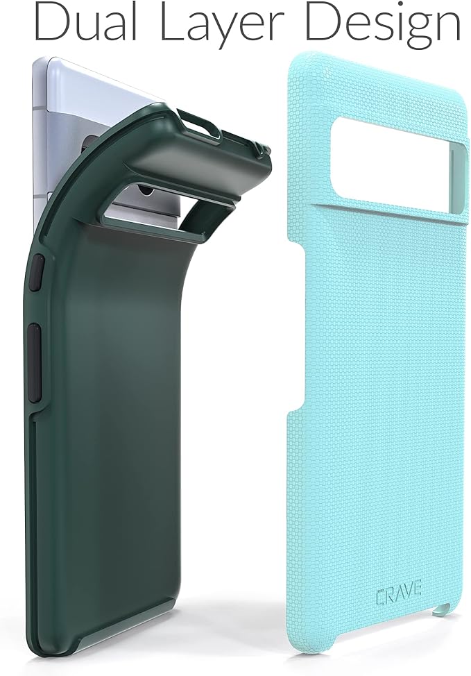Crave Dual Guard for Google Pixel 7 Pro Case, Shockproof Protection Dual Layer Case for Google Pixel 7 Pro - Aqua